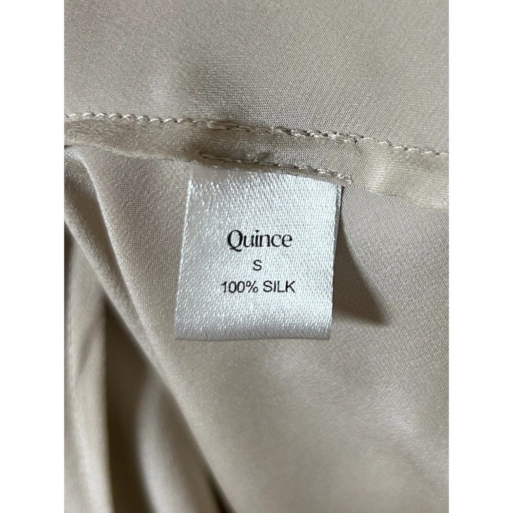 Quince Satin Midi Skirt in Light Champagne - Picture 5 of 7
